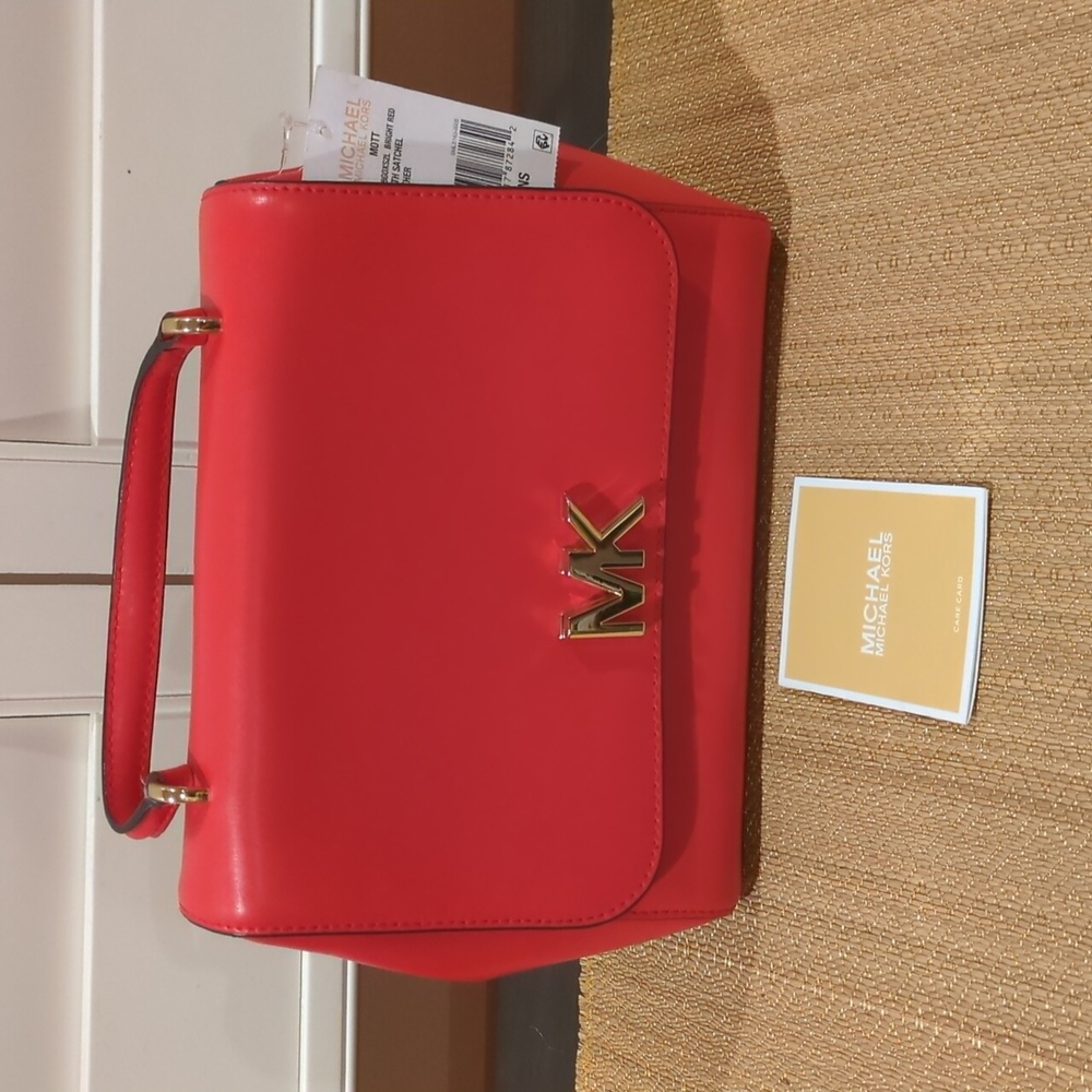 MICHAEL Michael Kors Red Top-Handle Satchel